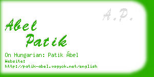 abel patik business card