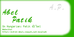 abel patik business card